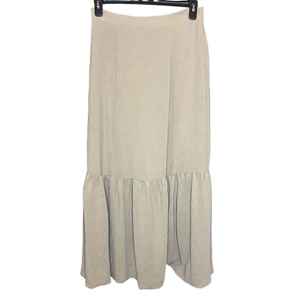 Rodebjer Khaki Flounce Maxi Skirt NWT Size Medium - Picture 5 of 9